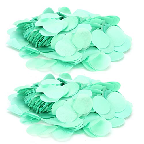 OVAQUIXI Bunte Hochzeitskonfetti -Dekorationen, 2Bag Round Paper Confetti 2,5 Cm für Partydekor, Geeignet für Geburtstage, Jubiläen und Brautschauer (GREEN) von OVAQUIXI