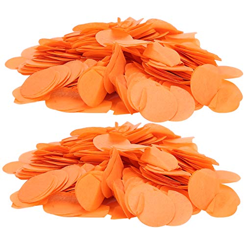 OVAQUIXI Bunte Hochzeitskonfetti -Dekorationen, 2Bag Round Paper Confetti 2,5 Cm für Partydekor, Geeignet für Geburtstage, Jubiläen und Brautschauer (ORANGE) von OVAQUIXI