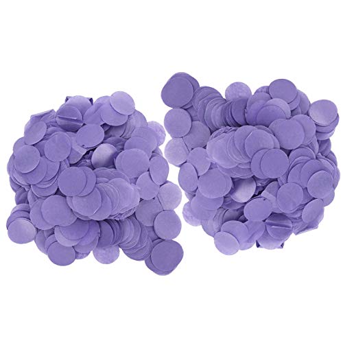 OVAQUIXI Bunte Hochzeitskonfetti -Dekorationen, 2Bag Round Paper Confetti 2,5 Cm für Partydekor, Geeignet für Geburtstage, Jubiläen und Brautschauer (PURPLE) von OVAQUIXI