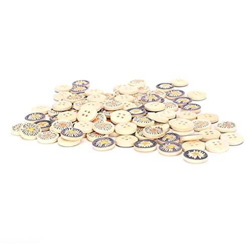 OVAQUIXI Bunte Hölzerne Gänseblümchenknöpfe Wasserdichte Kleidung Dekorative Knöpfe 100pcs DIY -Handwerksbedarf OVAQUIXI Bunte Hölzerne Gänseblümchenknöpfe Wasserdichte Kleidung Dekorative Knöpfe 100pcs DIY -Handwerksbedarf von OVAQUIXI