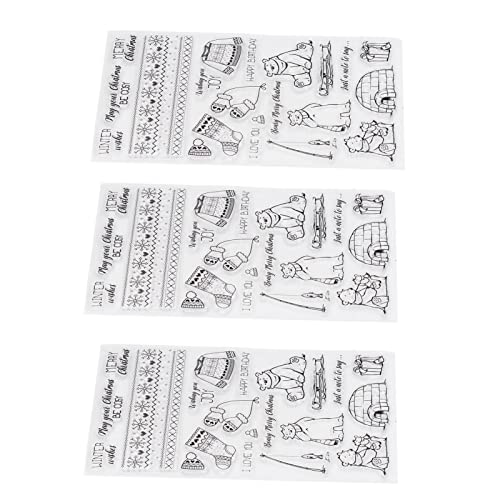 OVAQUIXI Clear Snow Bear Stamps Safe Wiederverwendbare Transparente Stempel für Kartenherstellung, Winterthema für DIY -Scrapbooking -Werkzeuge, 3pcs OVAQUIXI Clear Snow Bear Stamps Safe Wiederverwendbare Transparente Stempel für Kartenherstellung, Winterthema für DIY -Scrapbooking -Werkzeuge, 3pcs von OVAQUIXI