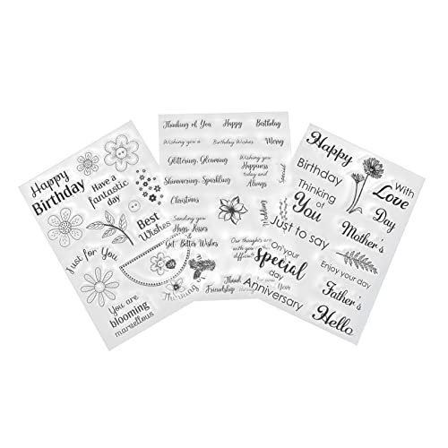 OVAQUIXI Clear Stamp TPR Material Keine Stimulation Recycelbare Stempelkarten für die DIY -Produktion, 3PCS für Grußkarten und Einladungen OVAQUIXI Clear Stamp TPR Material Keine Stimulation Recycelbare Stempelkarten für die DIY -Produktion, 3PCS für Grußkarten und Einladungen von OVAQUIXI