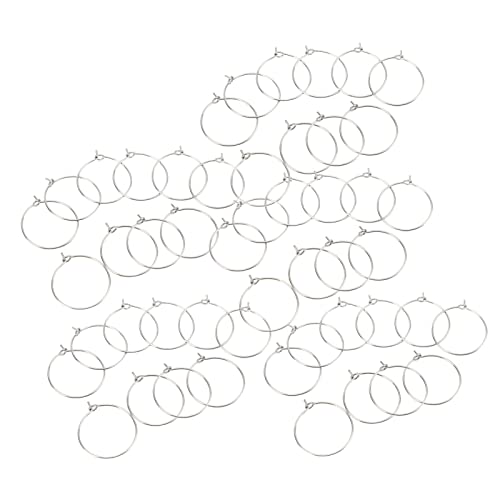OVAQUIXI DIY Anti -Allergie -Hoop Ohrringe 20mm Masse Edelstahlringe für Schmuckherstellung von OVAQUIXI