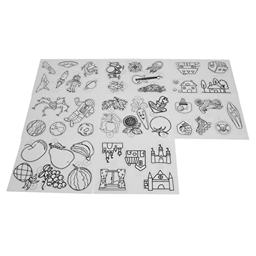 OVAQUIXI DIY -Blätter 8pcs Easy Operation Keychain -Tag Making Shrink Plastic für Handwerksliebhaber (Hausreihe JS-82 (8 Stück/Pack)) von OVAQUIXI