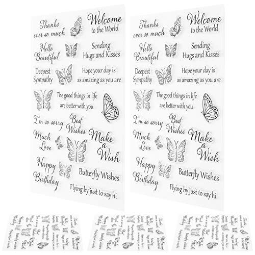 OVAQUIXI DIY Clear Stamp Kit, 5pcs Transparente Briefmarken für Handgefertigte Geschenke, Hochwertiges TPR -Material, Rechteckform, für Scrapbooking und Einladungen von OVAQUIXI