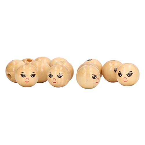OVAQUIXI DIY Happy Face Holzperlen 30 Prozent von OVAQUIXI