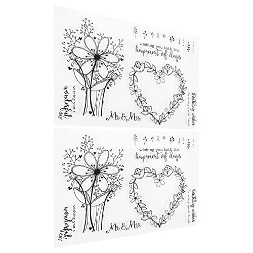 OVAQUIXI DIY Heart Wrader Clear Stamps 2 PCs, Transparentes Prägenstempel Set für Kunstprojekt, Wiederverwendbare Scrapbooking -Briefmarken für Handwerk, Ideal für die Kartenherstellung OVAQUIXI DIY Heart Wrader Clear Stamps 2 PCs, Transparentes Prägenstempel Set für Kunstprojekt, Wiederverwendbare Scrapbooking -Briefmarken für Handwerk, Ideal für die Kartenherstellung von OVAQUIXI