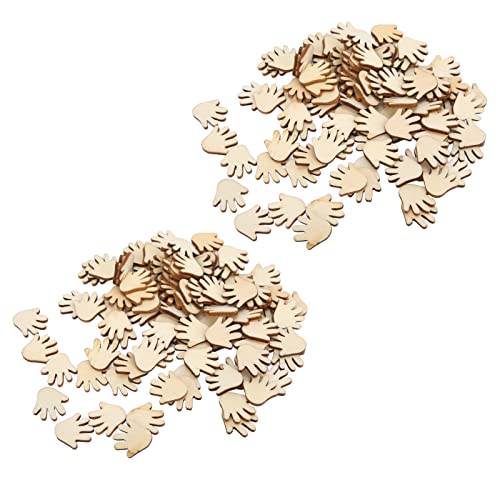 OVAQUIXI DIY Palmenförmige Holzspäne Langlebige Glattere Oberflächen für DIY -Handwerkdekoration, 200 -pcs Palmförmige Holzfarbe für die Heimdekoration von OVAQUIXI