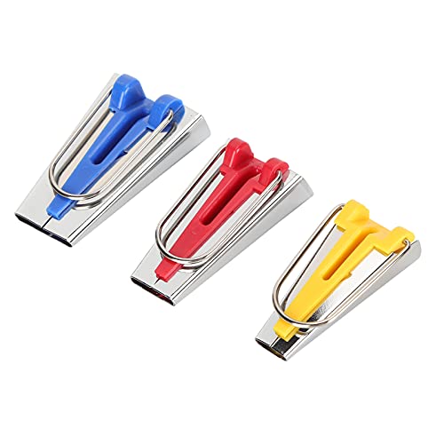 OVAQUIXI DIY Patch-Work Tape Maker Set mit Edelstahl-Säumen-Werkzeug Zum Nähen von Quilten, 3PCS-Vorspannungsbandhersteller für Handwerkungsbegeisterte von OVAQUIXI