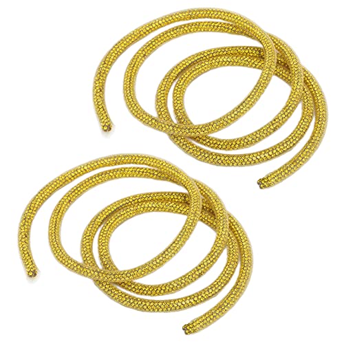 OVAQUIXI DIY -Strassverkleidung 6 Mm/0,2 Zoll Wunderschöne Nähdekoration Kleidung Accessoires, Hochzeitskleider Strassstrahl, 2pcs (6 mm gelbes Netz Zitronengelb Diamant) von OVAQUIXI