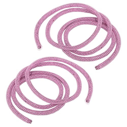 OVAQUIXI DIY -Strassverkleidung 6 Mm/0,2 Zoll Wunderschöne Nähdekoration Kleidung Accessoires, Hochzeitskleider Strassstrahl, 2pcs (6 mm rosa Netz, rosa Diamant) von OVAQUIXI