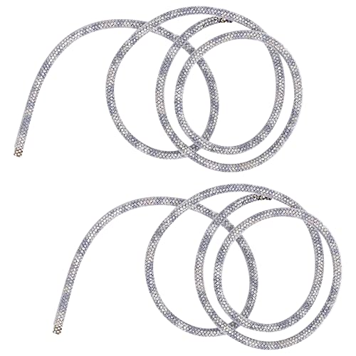 OVAQUIXI DIY -Strassverkleidung 6 Mm/0,2 Zoll Wunderschöne Nähdekoration Kleidung Accessoires, Hochzeitskleider Strassstrahl, 2pcs (6 mm weißes Netz Leopardendruck Diamant) von OVAQUIXI