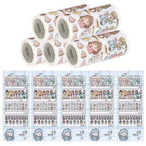 OVAQUIXI Dekoratives Klebriges Klebeband Hochwertiges Japanisches Papier 5 Boxen Klebstoff DIY Tape für Album Dekoration Klebeband OVAQUIXI Dekoratives Klebriges Klebeband Hochwertiges Japanisches Papier 5 Boxen Klebstoff DIY Tape für Album Dekoration Klebeband von OVAQUIXI