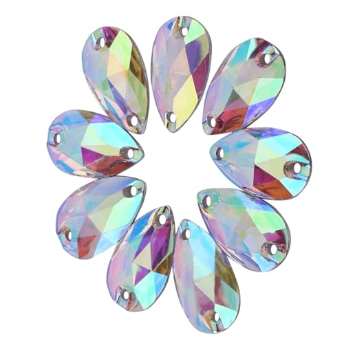 OVAQUIXI Delicate Sprudelnharznähte, 200pcs, Weiß/AB, für Handwerk, Sammelalbumendekorationen, Modische Ornamente (AB-Farbe) von OVAQUIXI