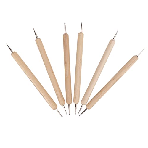 OVAQUIXI Doppelendverfolgung Doting -Gravur -Stylus Set mit Festem Griff für Lederferien, 6 PCs Stanzwerkzeuge Zur Herstellung von Skulpturen, Professionelles Faltenpenst Kit für Handwerker OVAQUIXI Doppelendverfolgung Doting -Gravur -Stylus Set mit Festem Griff für Lederferien, 6 PCs Stanzwerkzeuge Zur Herstellung von Skulpturen, Professionelles Faltenpenst Kit für Handwerker von OVAQUIXI