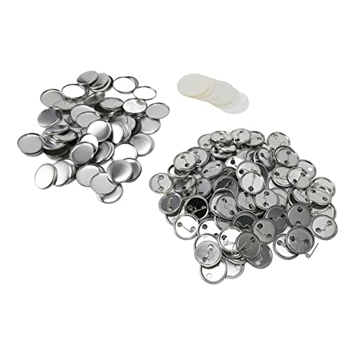 OVAQUIXI Einfache Druckrunde aus Dem Abzeichen Taste Set 100 Sets Rost Prevention Button Pin Badge Kit für Namensschilds (32 mm) von OVAQUIXI