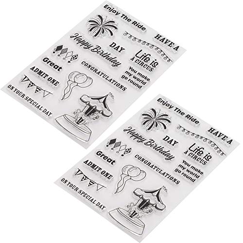 OVAQUIXI Einzigartiges Clear Stamp Set Wiederverwendbares Geburtstagsmuster DIY Craft Tool für Handgefertigte Geschenke, Journal, Fotoalbum, 2pcs OVAQUIXI Einzigartiges Clear Stamp Set Wiederverwendbares Geburtstagsmuster DIY Craft Tool für Handgefertigte Geschenke, Journal, Fotoalbum, 2pcs von OVAQUIXI