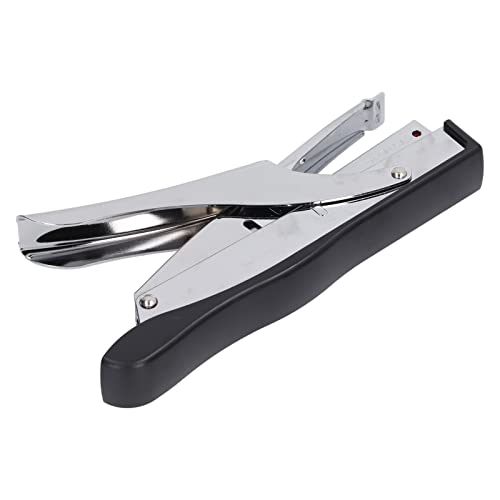 OVAQUIXI Ergonomische Handheld -Metall -Mini Hefterarbeitssparung Bindungswerkzeug für Büros Lagern Kaltgerollstahl (BLACK) von OVAQUIXI