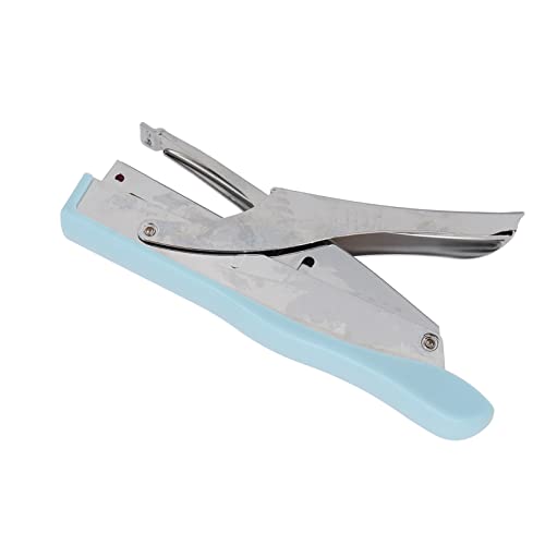 OVAQUIXI Ergonomischer Tragbarer Pliher -Hefter für Bindung von Dokumenten in Büros und Schulen Metall, Gefrostete Oberflächen (BLUE) von OVAQUIXI