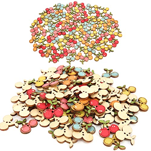 OVAQUIXI Farbige Holzkirschknöpfe für das Nähen und DIY, 200 -teilige Farbenfrohe Bastelknöpfe für die Krezza der, Partydekorationen für Geburtstage, Hochzeiten und Mehr OVAQUIXI Farbige Holzkirschknöpfe für das Nähen und DIY, 200 -teilige Farbenfrohe Bastelknöpfe für die Krezza der, Partydekorationen für Geburtstage, Hochzeiten und Mehr von OVAQUIXI