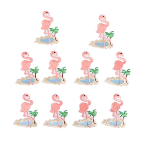 OVAQUIXI Flamingo Bestickter Stoffflick von OVAQUIXI