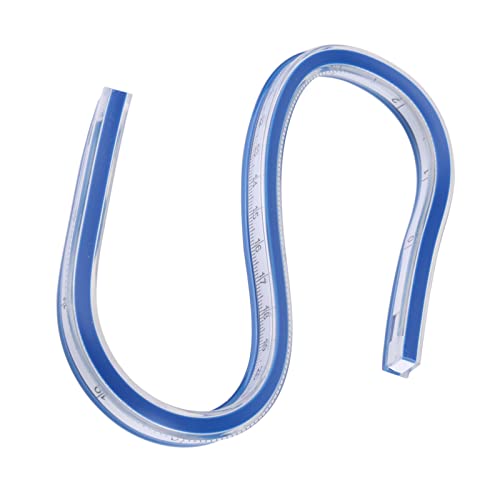OVAQUIXI Flexible Kunststoffkurvenregel Lineal -Zeichnungsmaßnahme Werkzeughandwerk Lieferungen: Ideal für das Handwerk 1 PCs (30 cm/11,8in) von OVAQUIXI