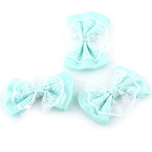 OVAQUIXI Fliegekrawattengeformte Applikationen Spitzenhandwerks -Set - 50pcs Bögen für Hochzeitsdekoration Haltbarer Polyesterstoff und Niedliche Formen (GREEN) von OVAQUIXI