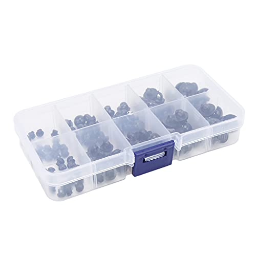 OVAQUIXI Glatte 110pcs Schwarze Sicherheitsaugen Plastikharz für Puppen Plüsch -Tiere Kartenherstellung von OVAQUIXI