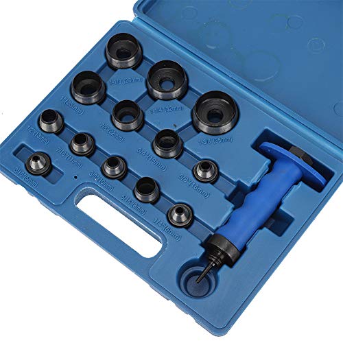 OVAQUIXI Gürtel Stanzwerkzeug Hochwertiges Leder-Stanzwerkzeugset mit Plastikbox, für Leder-Handwerksprojekte und für -Handwerker (Gürtelstempel 14-teiliger Set) von OVAQUIXI