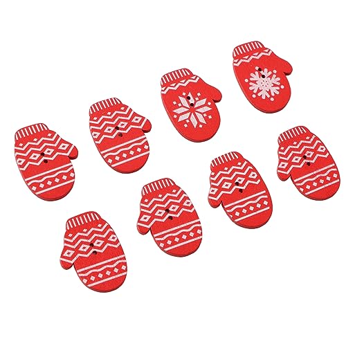 OVAQUIXI Haltelige Rote Holzhandschuhknöpfe 200pcs für Nähdekorationen Hüte und Schuhe von OVAQUIXI