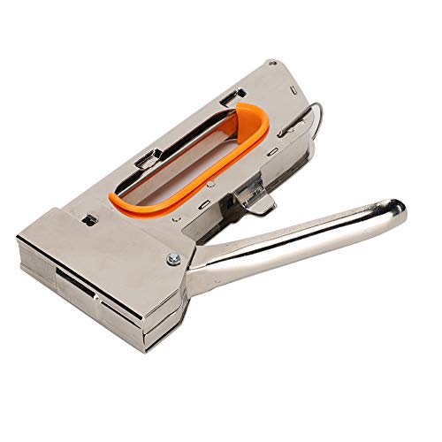 OVAQUIXI Handbetriebenes Nagelwerkzeug Langlebiger Rahmen Stapler Grundnahrungsmittel für Möbel Installation von Kissen Dekorieren Bücherregale Handbuch Nagel Eisen Silber 1 X Handbuch Nailer von OVAQUIXI