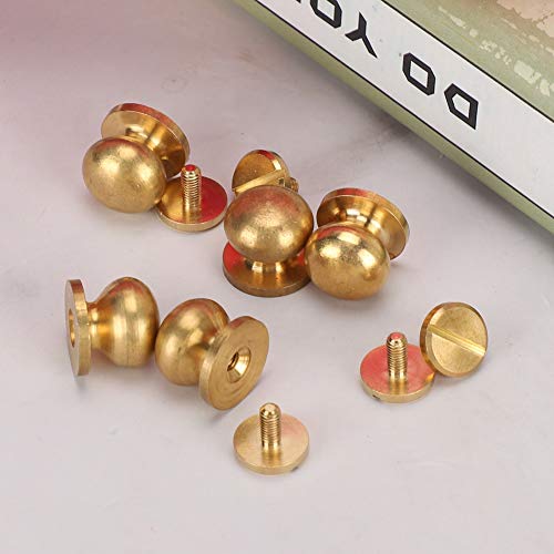 OVAQUIXI Hochwertige Messing Round Head Niets Runde Glatte Kanten Anti- 10 Sets für Lederkleidungshandwerkgold, Einfach zu Installierende Accessoires für Schuhe und Gürtel von OVAQUIXI