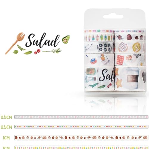 OVAQUIXI Hochwertiges Entzückendes WaSli-Bandset mit Premium-Material, Schönes Washi-Klebeband für Schüler und DIY-Album, 10 PCs Washi Tape Set für Scrapbooking und Journaling (Le von OVAQUIXI
