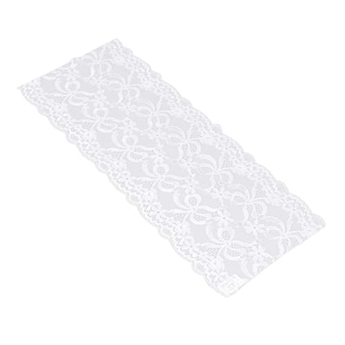 OVAQUIXI Kleidungszubehör Elastischer Spitzenband Sicherer Gebrauch für Hochzeits Geburtstagstisch Dekoration Hochelastizität Nylon Material (WHITE) von OVAQUIXI