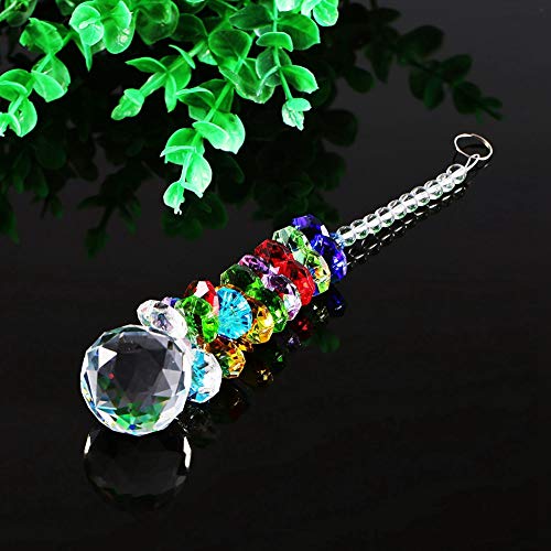OVAQUIXI Kristallregenbogenhersteller Sonnencatcher Anhänger, Farbenfrohe Hängende Kronleuchterkugel Prisma für Fenster/Lampendekor, Transparenter, Kristallmaterial OVAQUIXI Kristallregenbogenhersteller Sonnencatcher Anhänger, Farbenfrohe Hängende Kronleuchterkugel Prisma für Fenster/Lampendekor, Transparenter, Kristallmaterial von OVAQUIXI