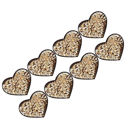 OVAQUIXI Kühle Flecken Eisenflecken für Kleidungsdekoration DIY Machen Golden Schwarze Hintergrund 8pcs Polyester Kunststoff von OVAQUIXI