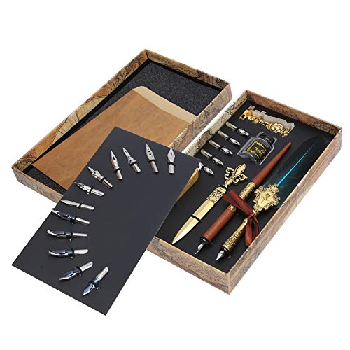 OVAQUIXI Künstlerische Zeichnungsstift -Set mit Metallstempel und Umschlag, für ältere Menschen, Paare und Anerkennung von Lehrern (SP248011R Seeblau) von OVAQUIXI