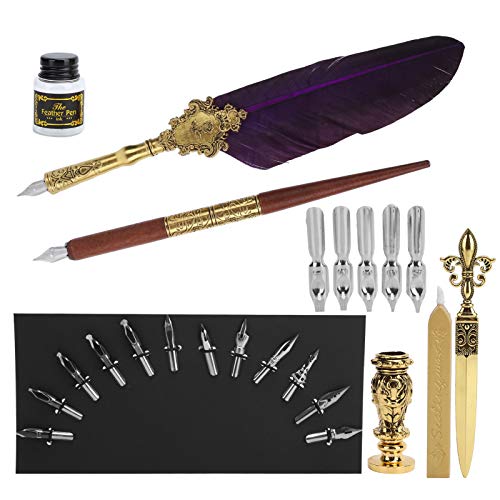 OVAQUIXI Künstlerische Zeichnungsstift -Set mit Metallstempel und Umschlag, für ältere Menschen, Paare und Anerkennung von Lehrern (SP248014R Lila) von OVAQUIXI