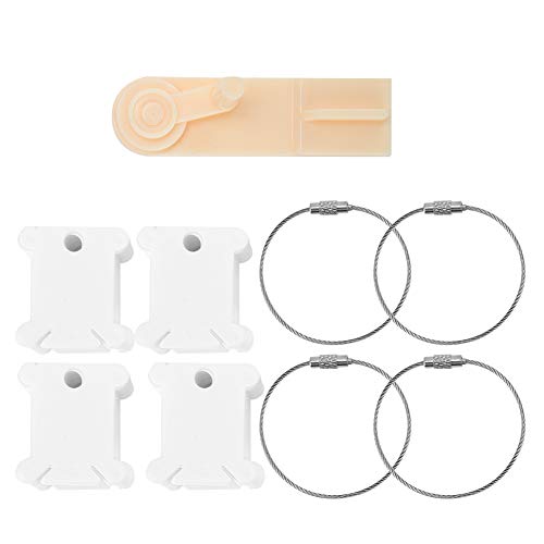 OVAQUIXI Kunststoff FLOSS Spulen -Set Langlebige Fadenmanagement -Werkzeug Handbuch Wicklung für Cross Stitch Enthusiasten 100pcs Weiß von OVAQUIXI