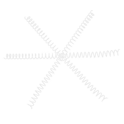 OVAQUIXI Kunststoffbindungsring Langlebige Spiralringe für A4 -Papier, 20pcs Federblattringe für die Organisation der Büroversorgung (11mm*30 Löcher 20 weiße Streifen) von OVAQUIXI