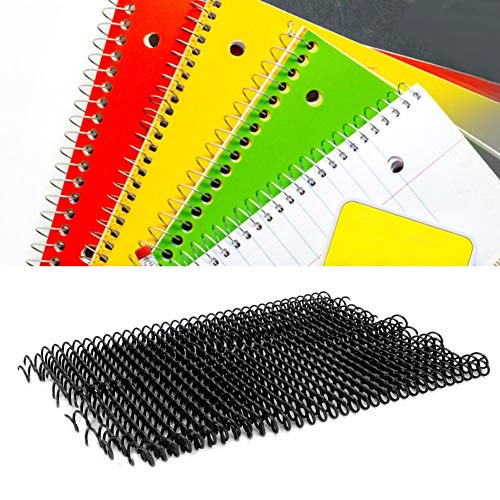 OVAQUIXI Kunststoffbindungsring Langlebige Spiralringe für A4 -Papier, 20pcs Federblattringe für die Organisation der Büroversorgung (11mm*30 Löcher schwarze 20 Streifen) von OVAQUIXI