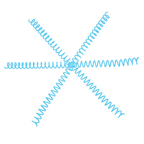 OVAQUIXI Kunststoffbindungsring Langlebige Spiralringe für A4 -Papier, 20pcs Federblattringe für die Organisation der Büroversorgung (13mm*30 Löcher blau 20 Streifen) von OVAQUIXI