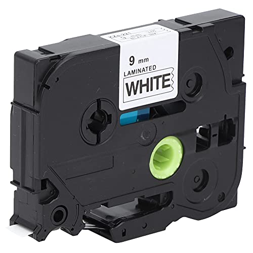 OVAQUIXI Labeler Tape Hochwertiger Schneller Druck Klarer Tze-221 für PT-1950 PT-7600 PT-2730 PT-2400 für Bürokennzeichnung 9mm Schwarz auf Weiß von OVAQUIXI
