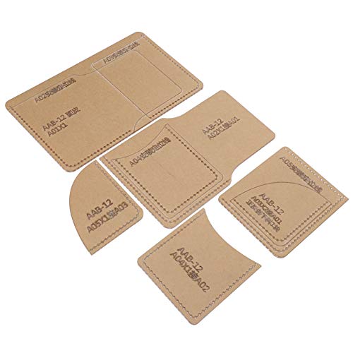 OVAQUIXI Langlebige Acrylvorlage für Handgefertigte Lederbrieftaschen, die 5pcs -Acrylmustervorlagen für -Handwerker Erstellen von OVAQUIXI