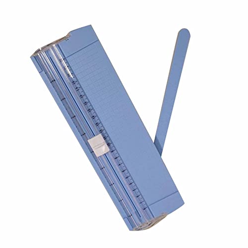 OVAQUIXI Langlebiger Kleiner Papierschneider A5 Genauige Schnittlineerdesign, Einfacher Betrieb, Breite Anwendung, Premium -Material (BLUE) von OVAQUIXI