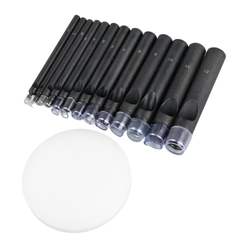 OVAQUIXI Leder -Loch -Loch Set Effiziente Leder Stanzwerkzeuge für Uhrengurte, Gürtel, Lederbänder mit Runden Matte, Rostfestes Design, Hohe Kohlenstoffstahlmaterial, 13pcs OVAQUIXI Leder -Loch -Loch Set Effiziente Leder Stanzwerkzeuge für Uhrengurte, Gürtel, Lederbänder mit Runden Matte, Rostfestes Design, Hohe Kohlenstoffstahlmaterial, 13pcs von OVAQUIXI