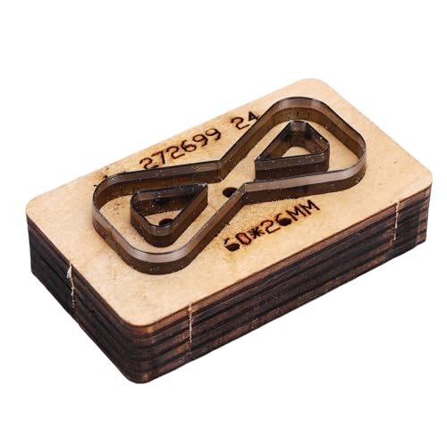 OVAQUIXI Leder-Stanzform, Fliege-Form-Lederformwerkzeug mit Stanzschneider auf Holzbasis Zum Basteln, 60 X 26 Mm / 2,4 X 1 Zoll von OVAQUIXI