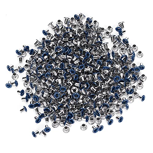 OVAQUIXI Messingöden 2mm Innen Bunte Jungtiere für DIY -Kleidungsschuhe Tasche 500pcs für Handwerksliebhaber (Dunkelblau) von OVAQUIXI