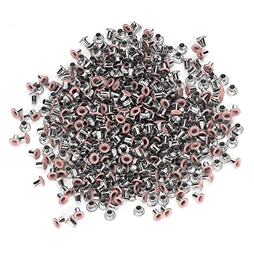 OVAQUIXI Messingöden 2mm Innen Bunte Jungtiere für DIY -Kleidungsschuhe Tasche 500pcs für Handwerksliebhaber (PINK) von OVAQUIXI