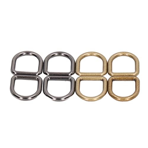 OVAQUIXI Metall D Ringe Robuste Zink -Legierungs -Bag Hardware für DIY Kunsthandwerk 120pcs Bronze Silber Schwarz für Handwerkbegeisterte von OVAQUIXI